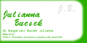 julianna bucsek business card